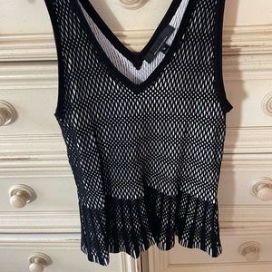 WHBM tank with flare bottom. Net type knit overlay. Soft and comfy. VGUC.